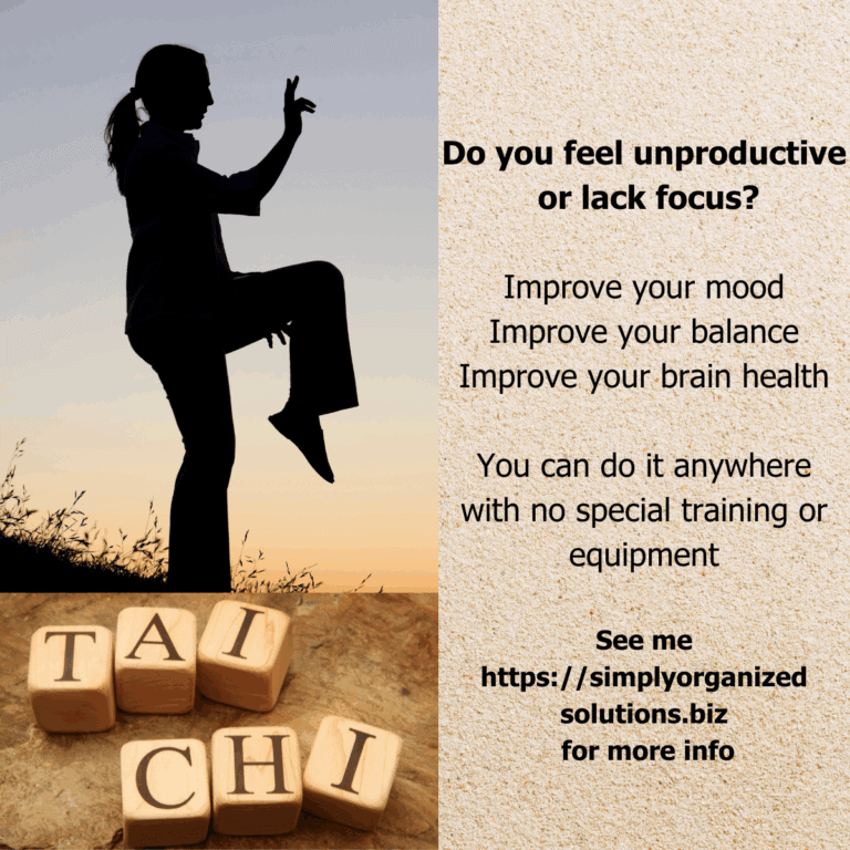 Woman is shadow preforming Tai Chi